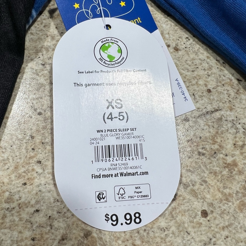 NWT Wonder Nation Boys Pajama Set - Glow In the Dark Gamer - Size XS (4/… - Picture 10 of 10
